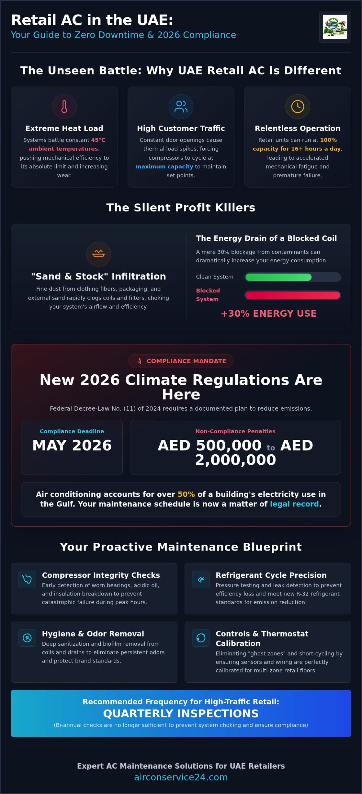 Retail Store AC Maintenance UAE: The 2026 Strategy for Business Continuity